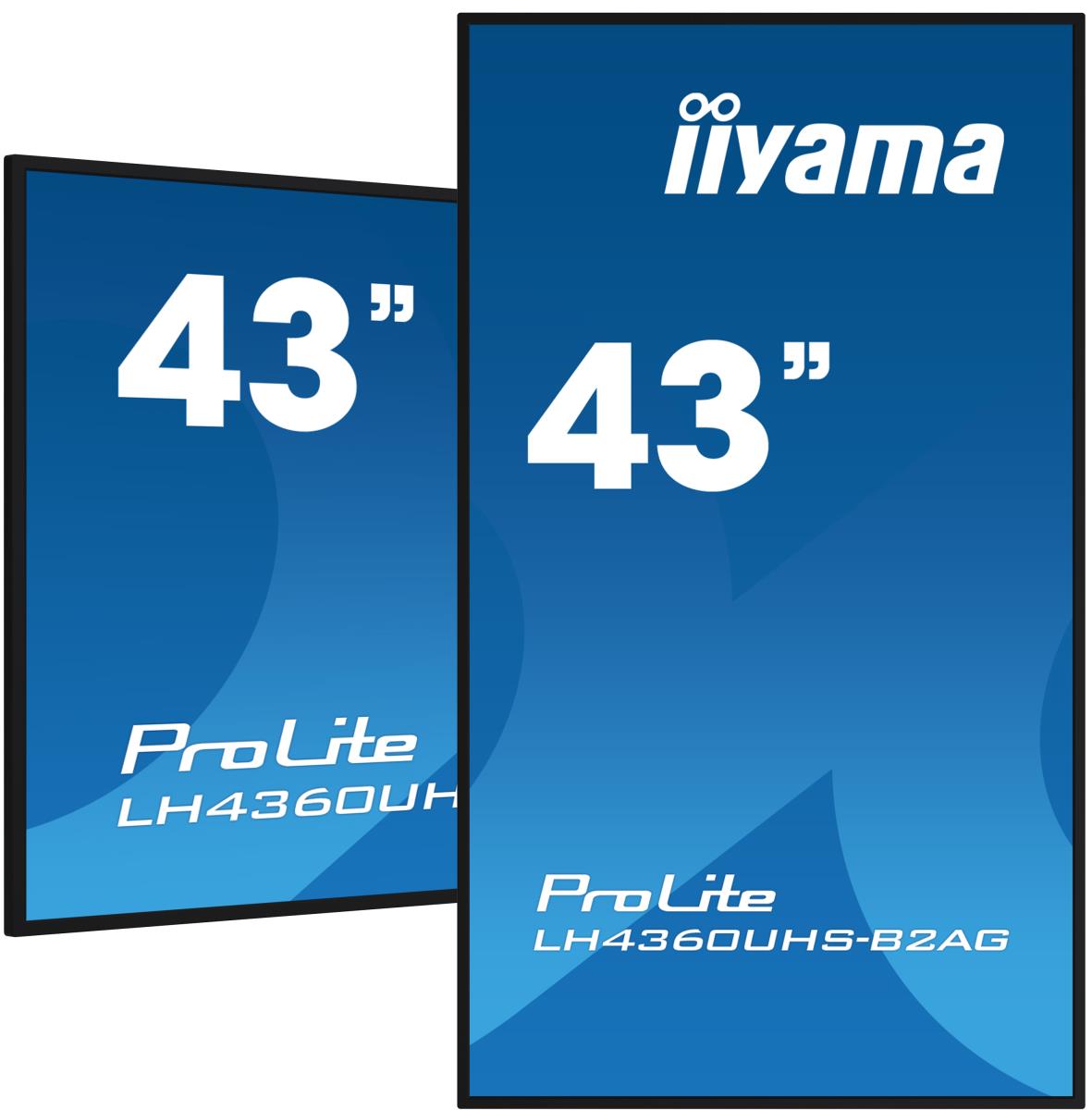Digital Signage Display - ProLite LH4360UHS-B2AG - 43in - 3840x2160 (UHD) - Black