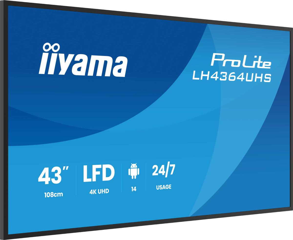 Digital Signage Display - ProLite LH4364UHS-B1AG - 43in - 3840x2160 (UHD) - Black