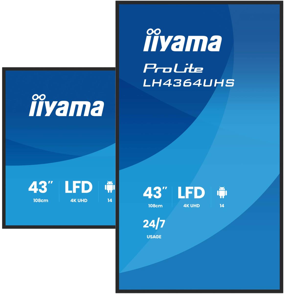 Digital Signage Display - ProLite LH4364UHS-B1AG - 43in - 3840x2160 (UHD) - Black