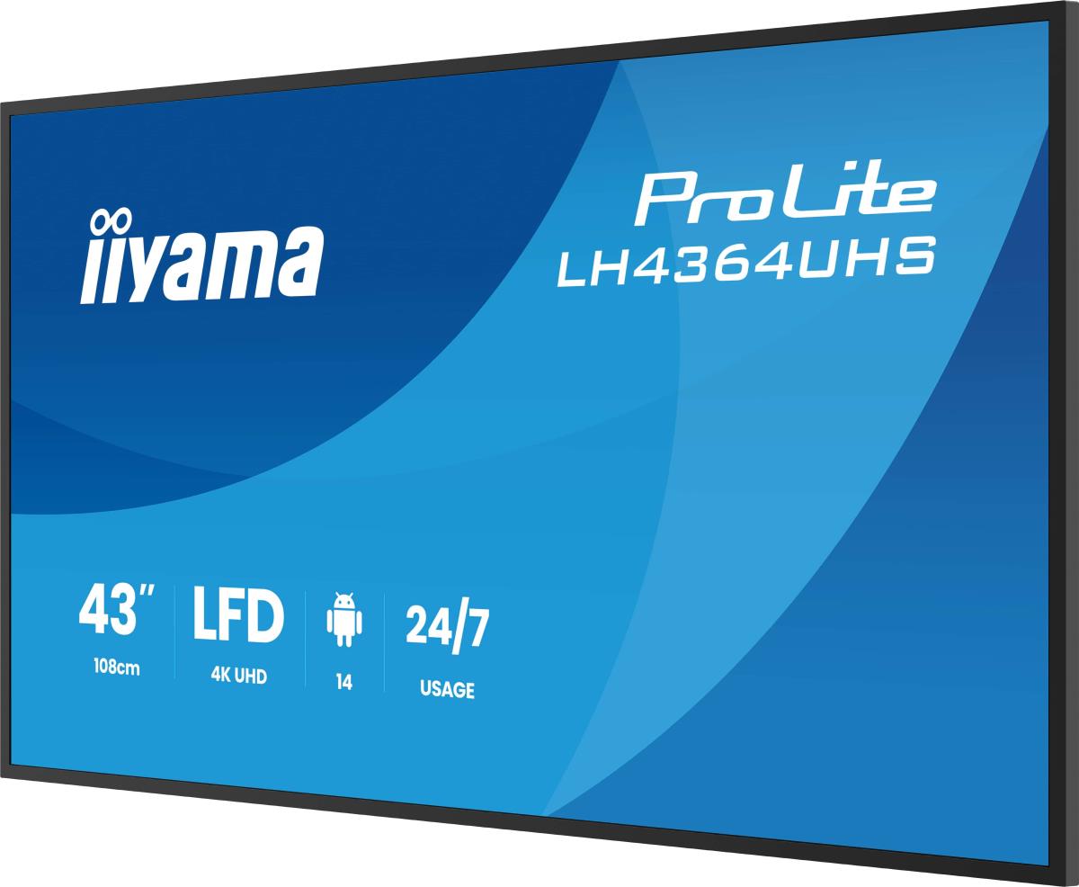 Digital Signage Display - ProLite LH4364UHS-B1AG - 43in - 3840x2160 (UHD) - Black