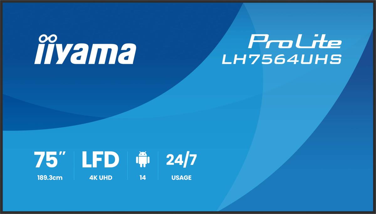 Digital Signage Display - ProLite LH7564UHS-B1AG - 75in - 3840x2160 (UHD) - Black