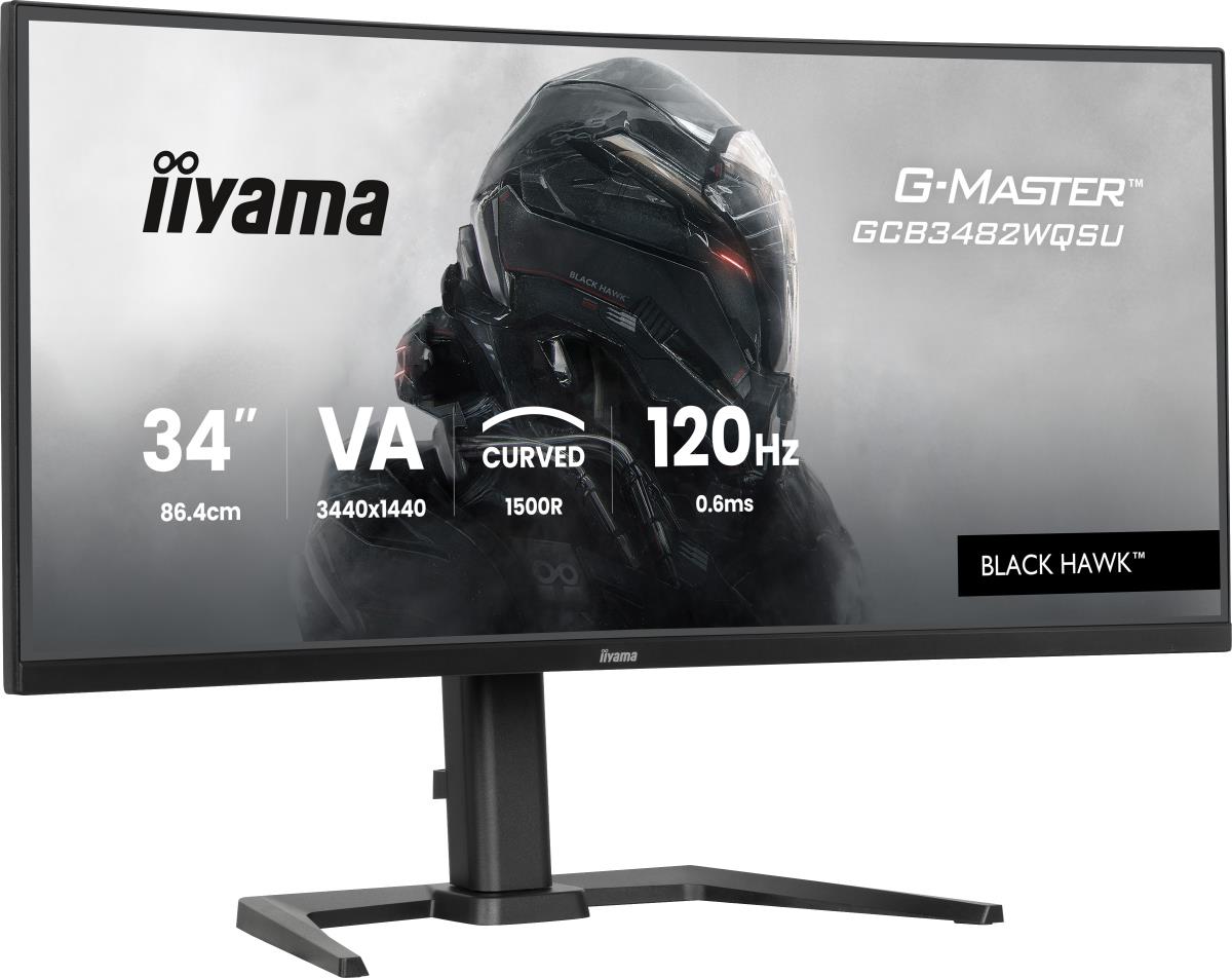 Desktop Monitor - G-MASTER GCB3482WQSU-B1 - 34in - 3440x1440 (UWQHD) - Black