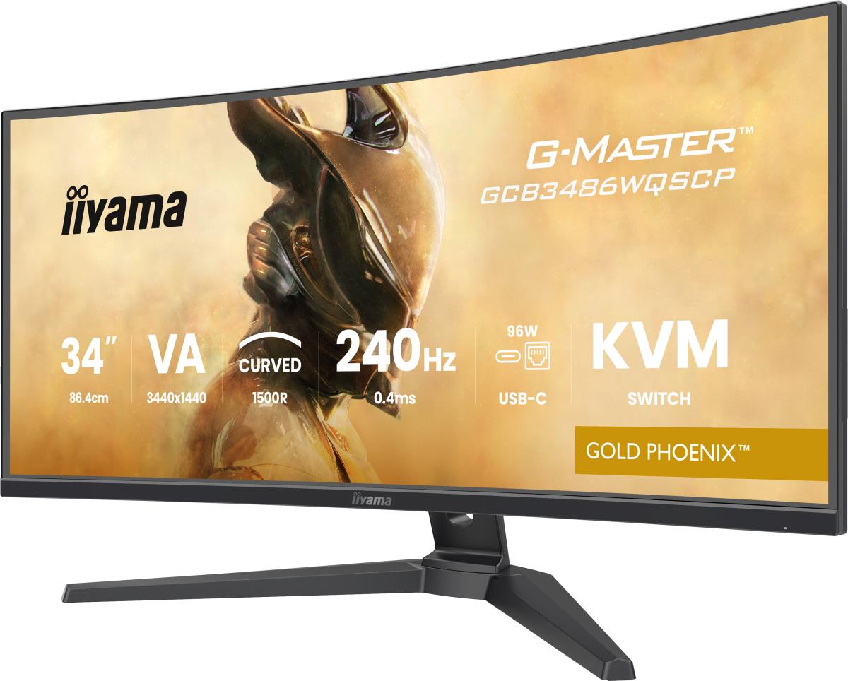 Desktop Monitor - G-MASTER GCB3486WQSCP-B1 - 34in - 3440x1440 (UWQHD) - Black