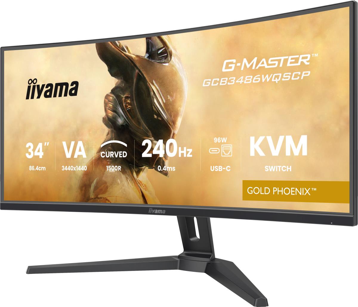Desktop Monitor - G-MASTER GCB3486WQSCP-B1 - 34in - 3440x1440 (UWQHD) - Black