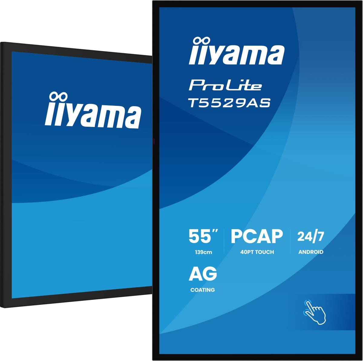 Large Format Display - ProLite T5529AS-B1AG - 55in Touch - 3840x2160 (UHD) - Black