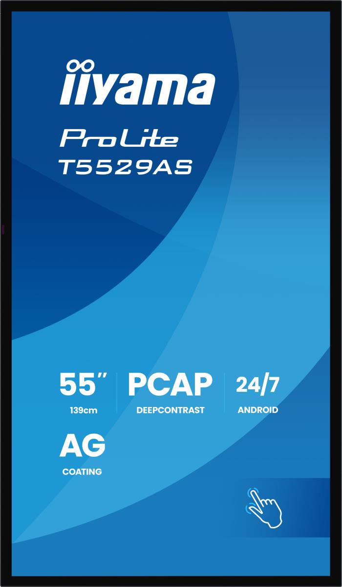 Large Format Display - ProLite T5529AS-B1AG - 55in Touch - 3840x2160 (UHD) - Black