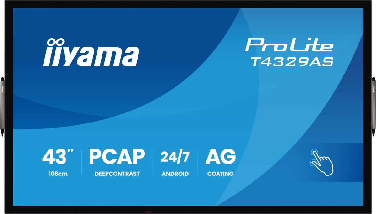 Large Format Display - ProLite T4329AS-B1AG - 43in Touch - 3840x2160 (UHD) - Black