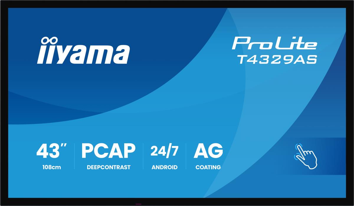 Large Format Display - ProLite T4329AS-B1AG - 43in Touch - 3840x2160 (UHD) - Black