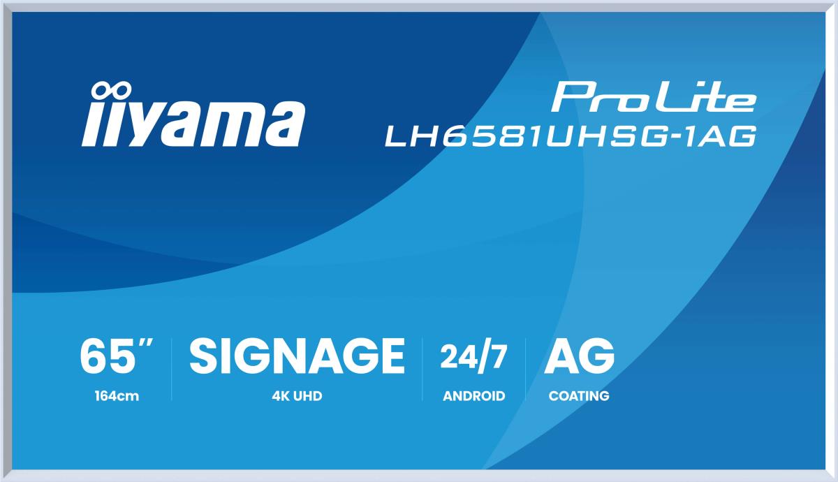 Digital Signage Display - ProLite LH6581UHSG-1AG - 65in - 3840x2160 (UHD) - White