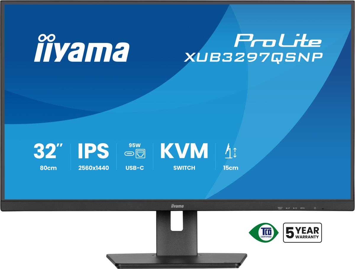 Desktop USB-C Monitor - ProLite XUB3297QSNP-B1 - 32in - 3840x2160 (UHD) - Black