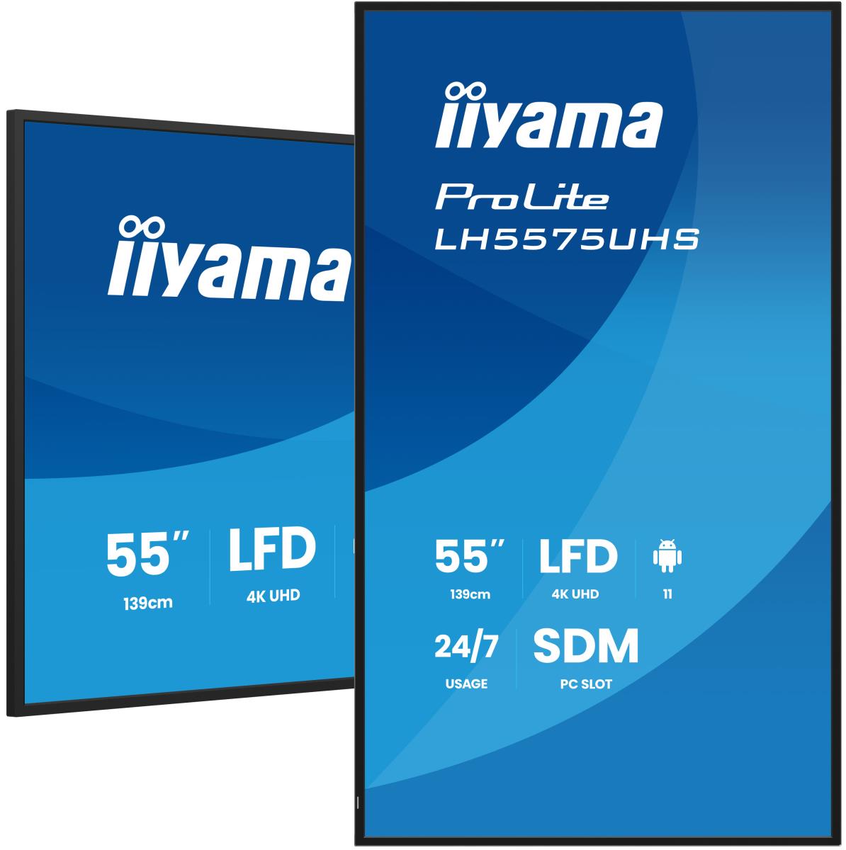Digital Signage Display - ProLite LH5575UHS-B2AG - 55in - 3840x2160 (UHD) - Black