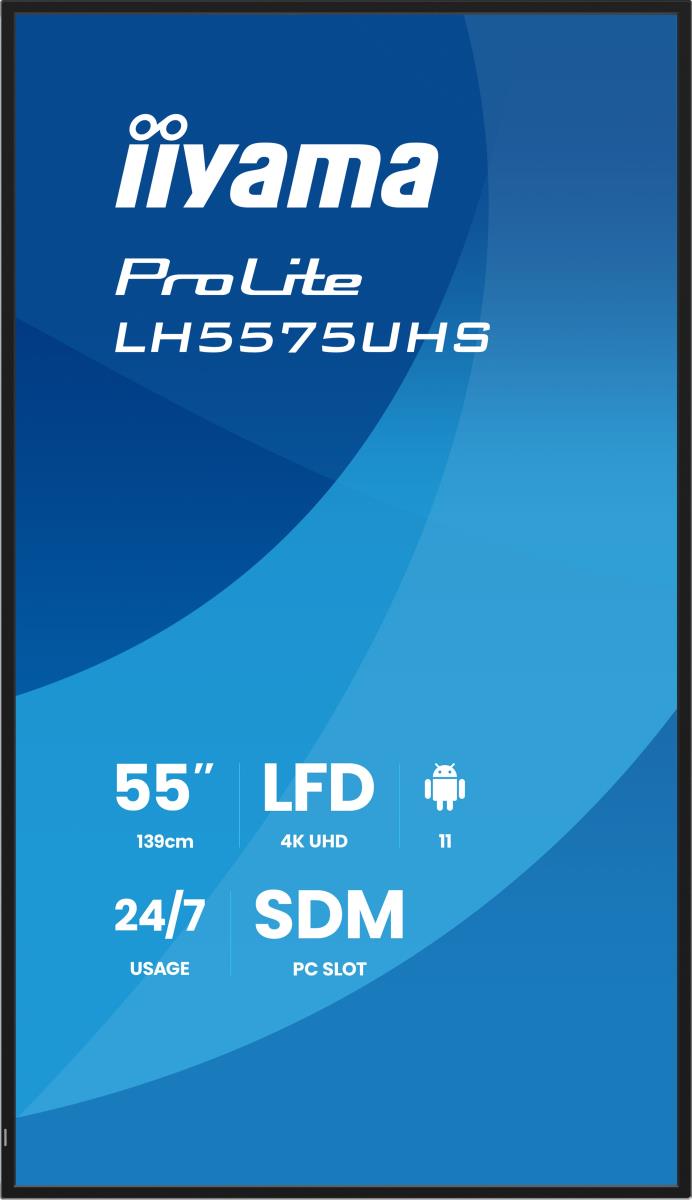 Digital Signage Display - ProLite LH5575UHS-B2AG - 55in - 3840x2160 (UHD) - Black