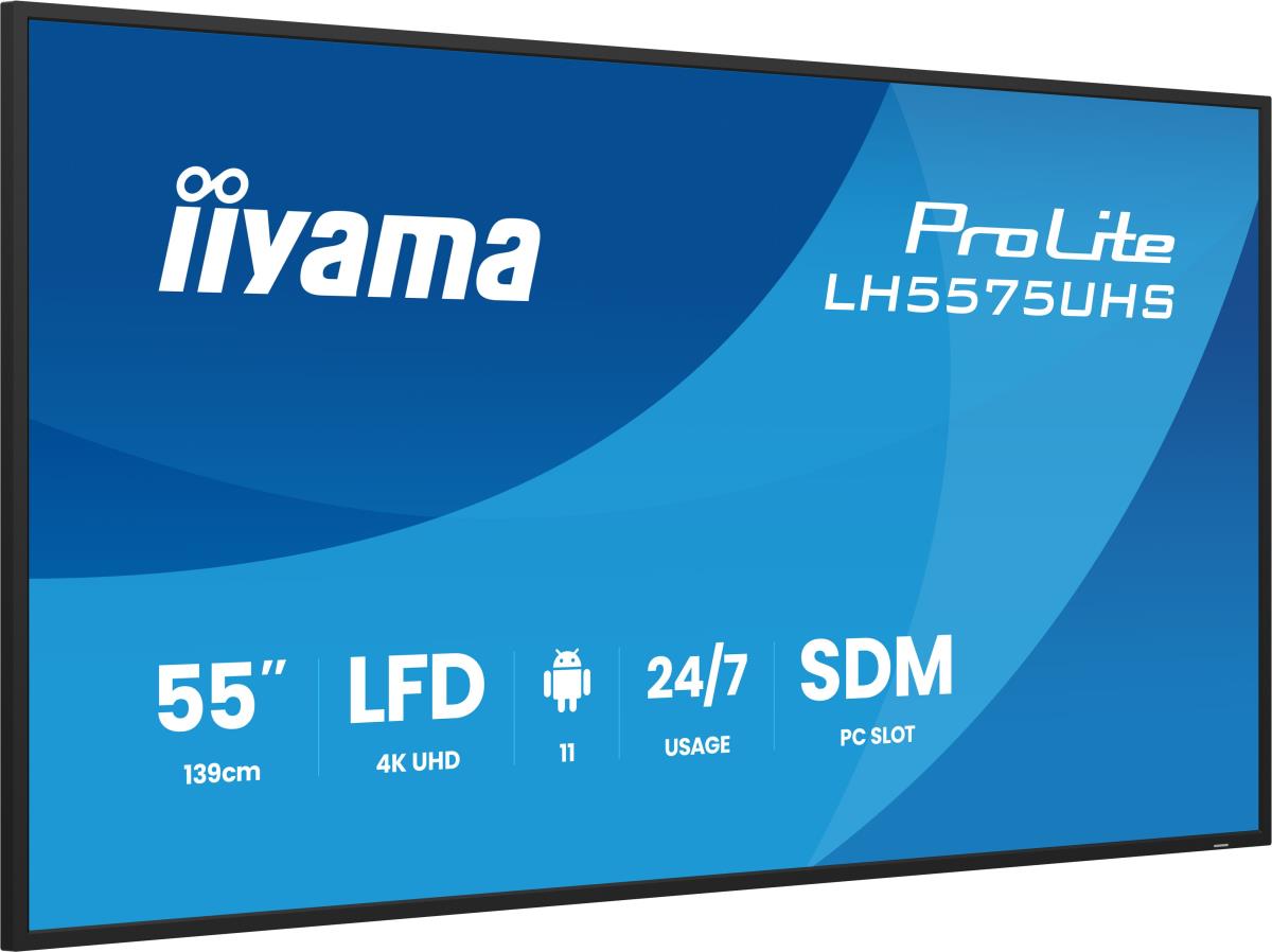 Digital Signage Display - ProLite LH5575UHS-B2AG - 55in - 3840x2160 (UHD) - Black