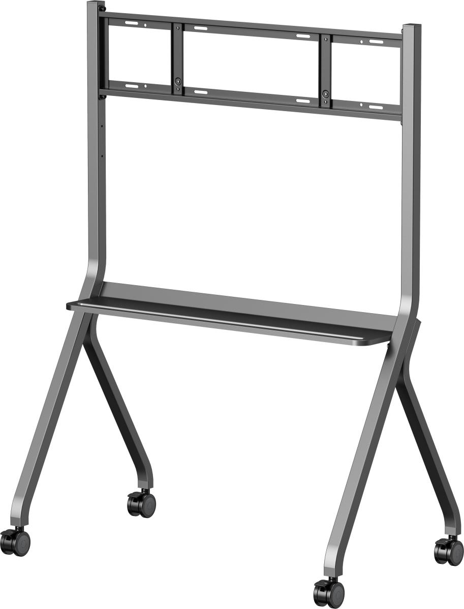 Mobile Stand MD-CART02-S1 With Accessories Shelf For (Interactive) Large Format Displays Up To 86in