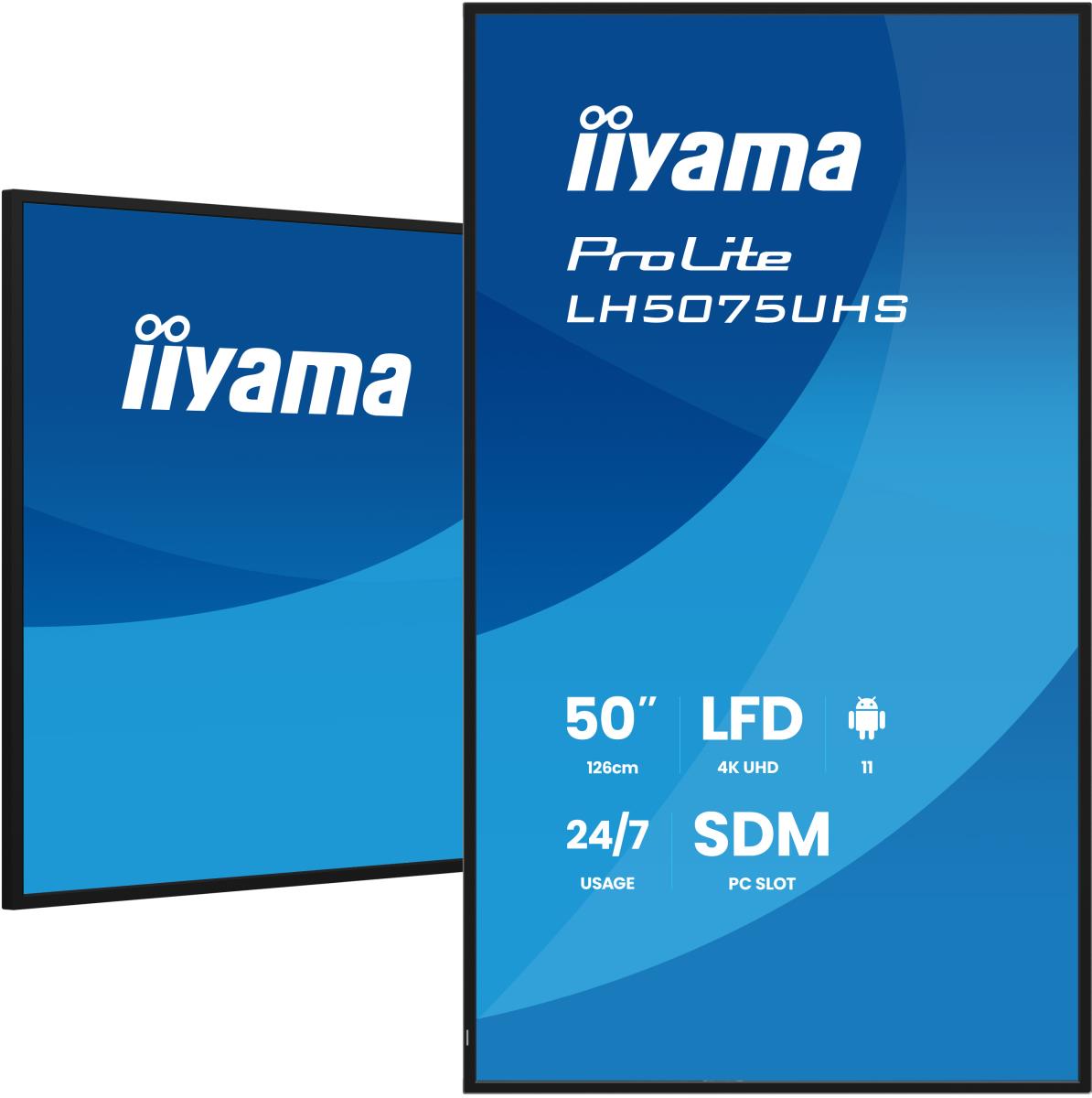 Digital Signage Display - ProLite LH5075UHS-B2AG - 50in - 3840x2160 (UHD) - Black