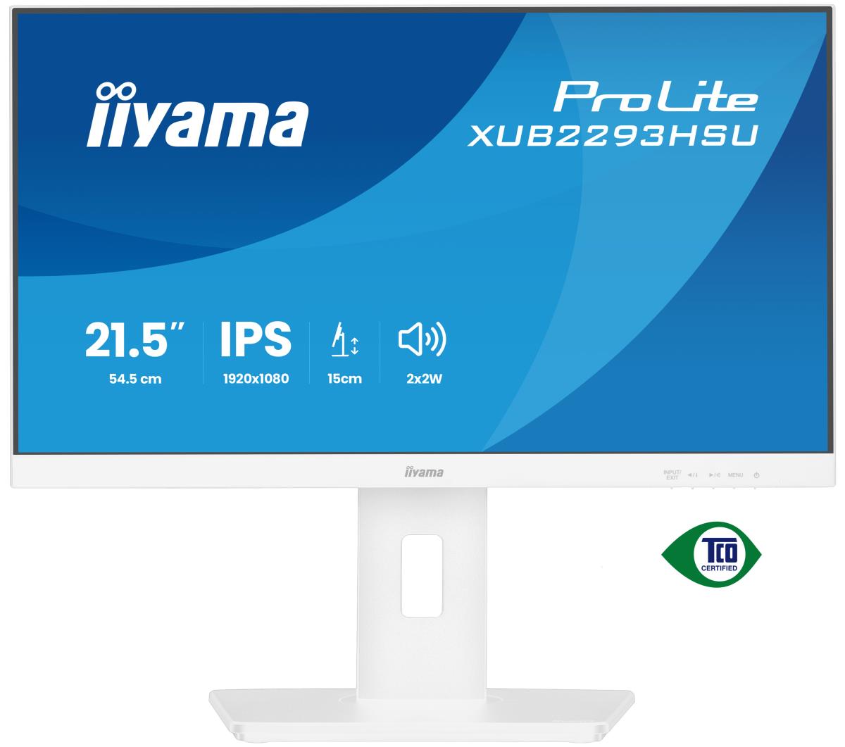 Desktop Monitor - PROLITE XUB2293HSU-W7 - 22in - 1920x1080 (FHD) - White