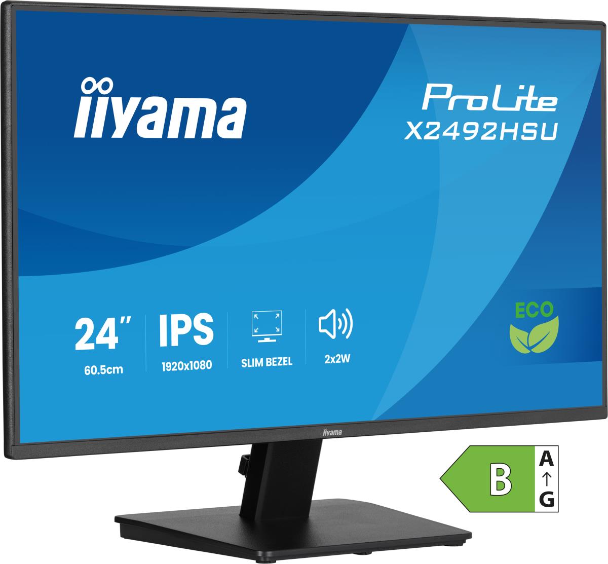 Desktop Monitor - ProLite X2492HSU-B1 - 24in - 1920x1080 (FHD) - Black