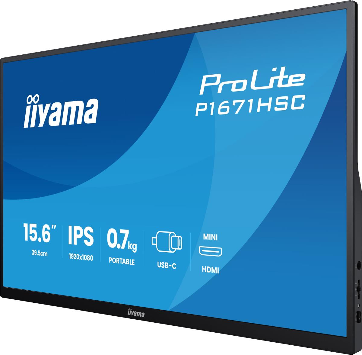 Desktop Monitor - ProLite P1671HSC-B1 - 16in - 1920x1080 (FHD) - Black