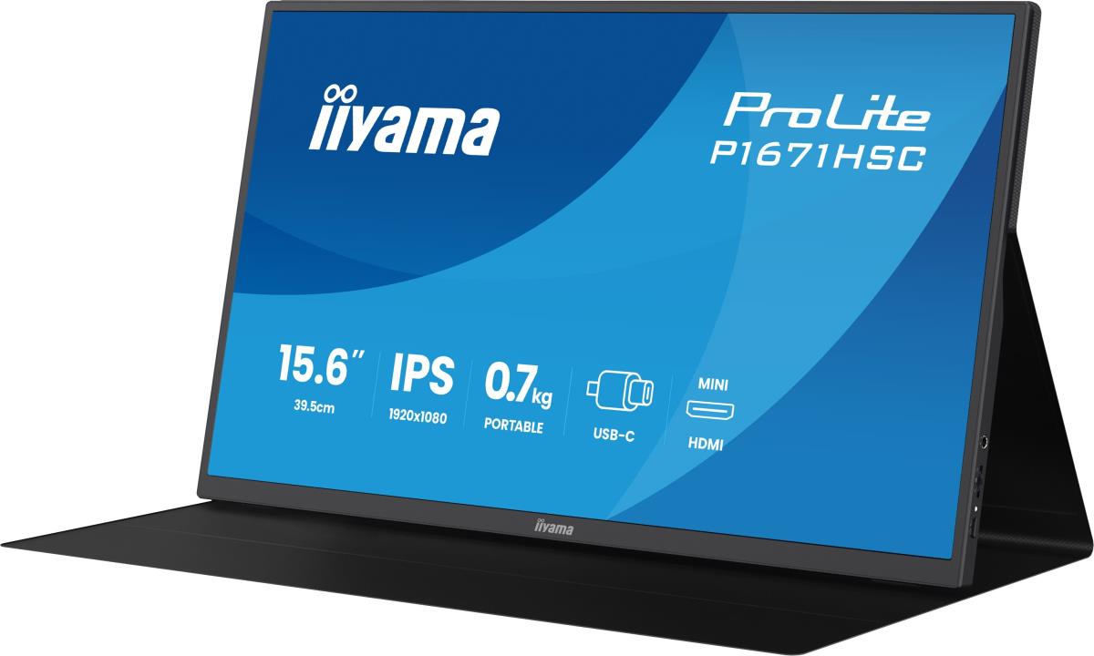 Desktop Monitor - ProLite P1671HSC-B1 - 16in - 1920x1080 (FHD) - Black