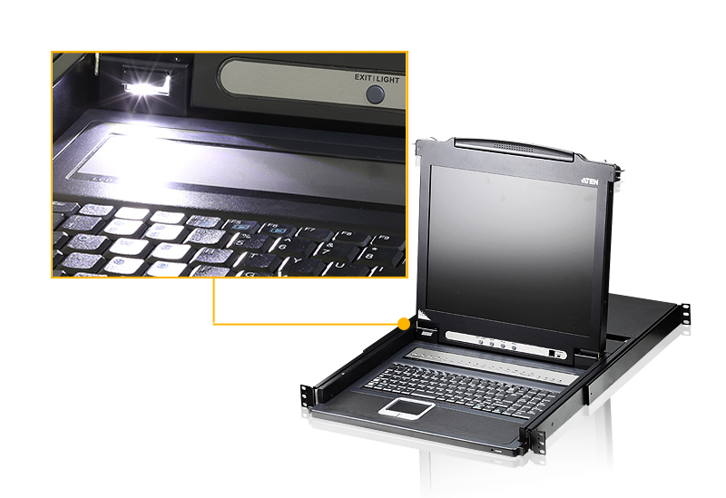 KVM With 17in LCD 8-port Support Ps/2 USB Sun - Cl1008m