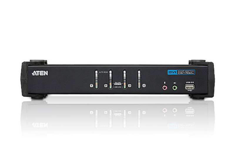 KVMp Switch USB 2.0 DVI 4-port With 2 Port USB Hub