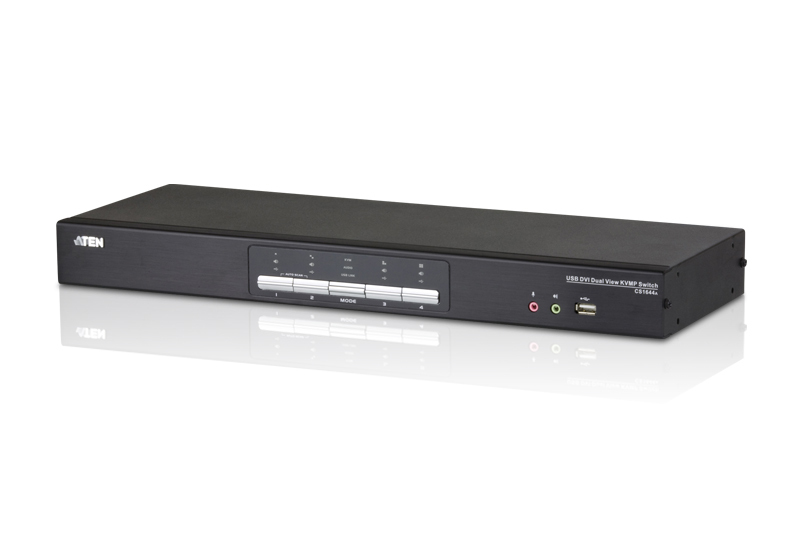 KVMp Switch With Audio 4-port Dual View Dual-link