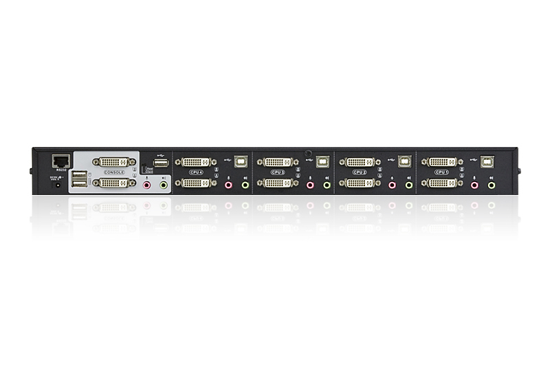 KVMp Switch With Audio 4-port Dual View Dual-link