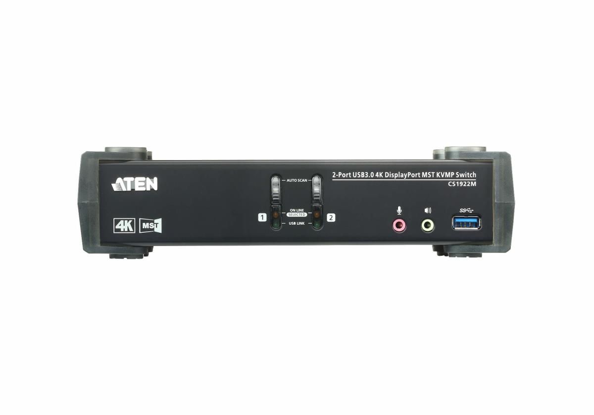 2-port USB 3.0 4k DisplayPort Mst KVMp Switch