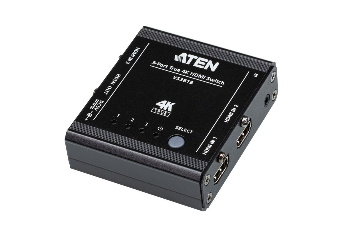 3-port True Hdmi Switch With Ir Controland Pass-through