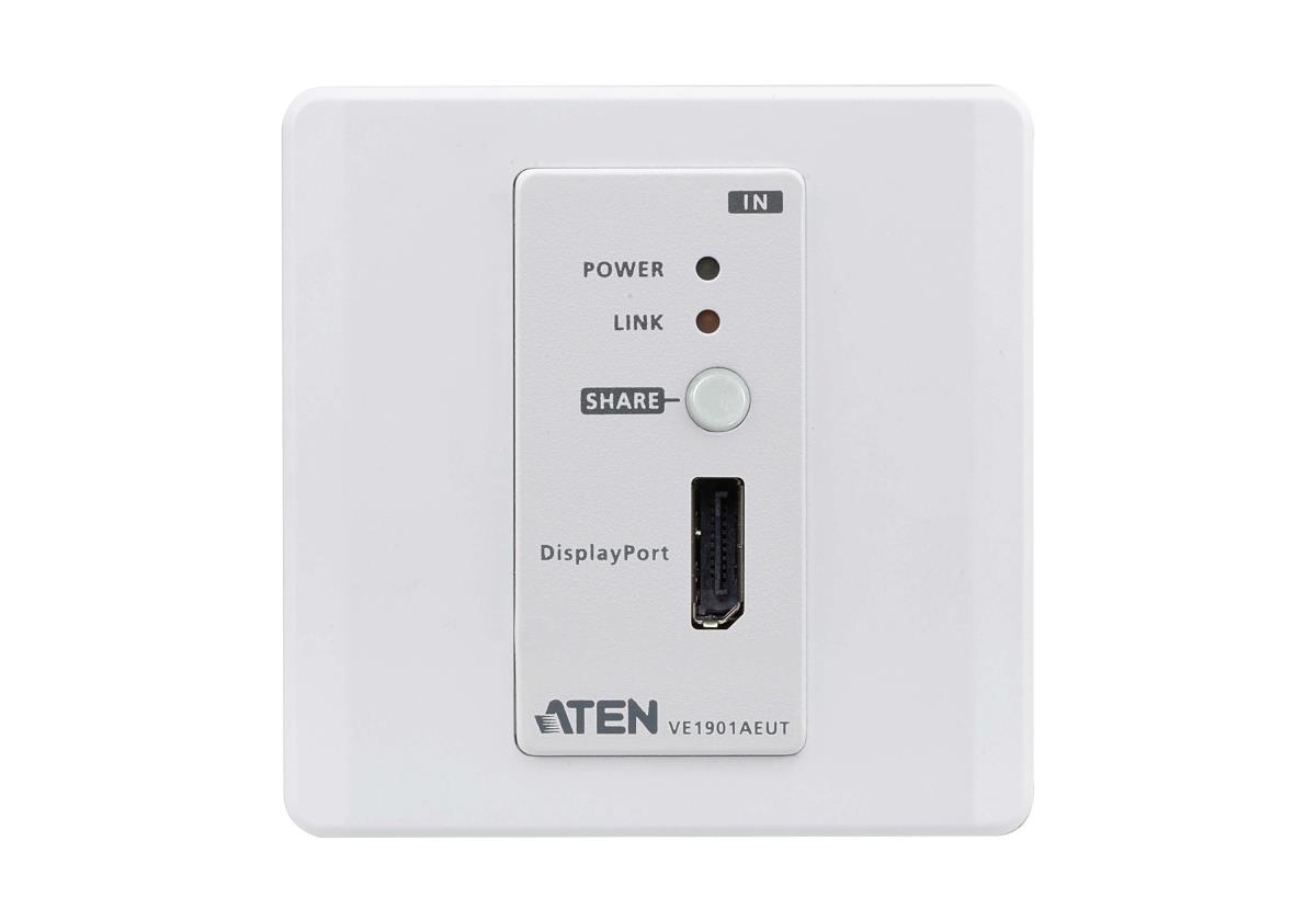 DisplayPort Hdbaset-lite Transmitter With Eu Wall Plate And Poh. 70m