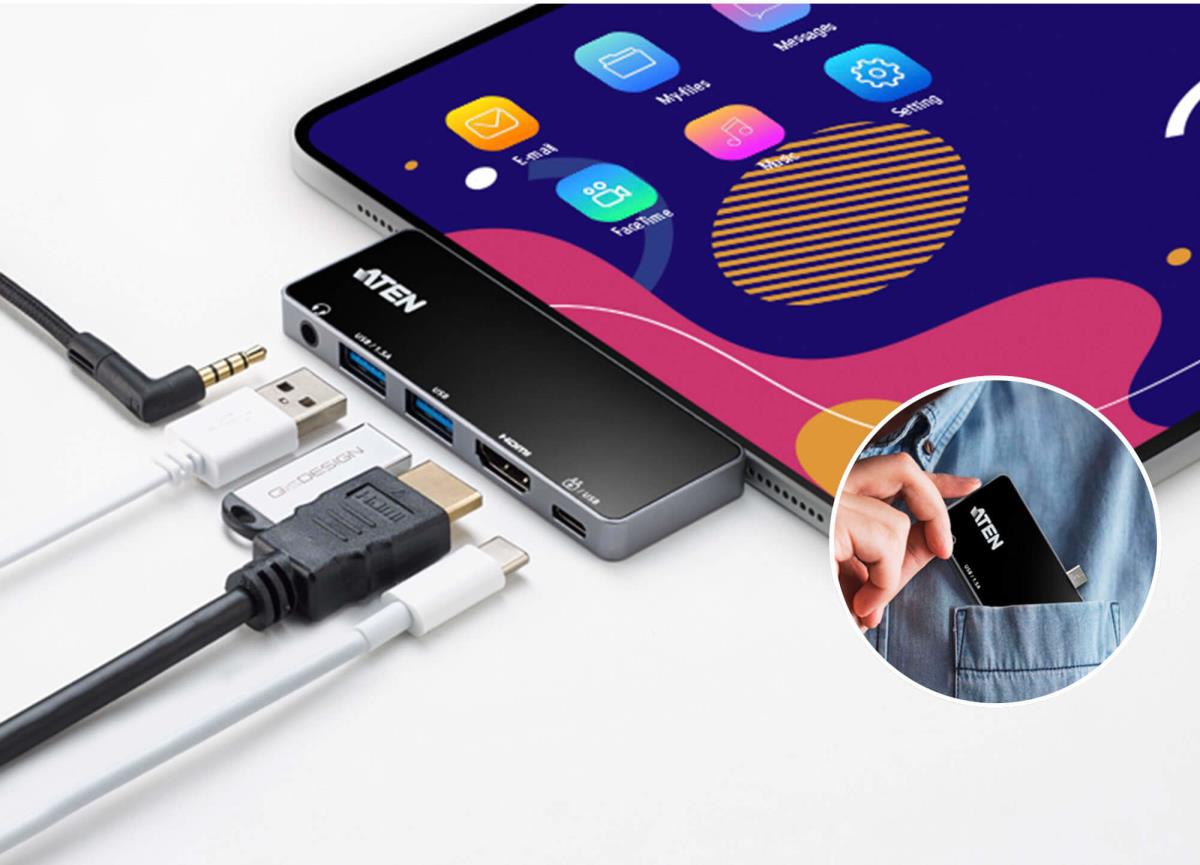 USB-c Travel Dock 5 In 1 With Power Pass Through. Pd92w