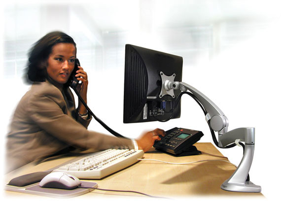 Neo-flex LCD Arm With Extension (silver) 22in LCD 20cm Lift 180 Tilt 360 Pan 360 Rotation