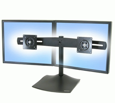 Dual Monitor Horizontal Stand Black