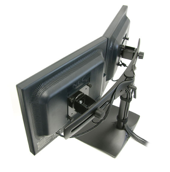 Dual Monitor Horizontal Stand Black