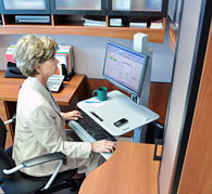 Workfit C Sit Stand Workstation For Single LCD Monitor Ld With Mobile Cart Base ( Two-tone Grey )