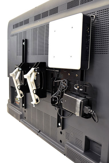 Large Display Mount with Mini PC Holder - SIM90 - Wall - 1 monitor - Tilt/Rotation - Up to 32in - Black