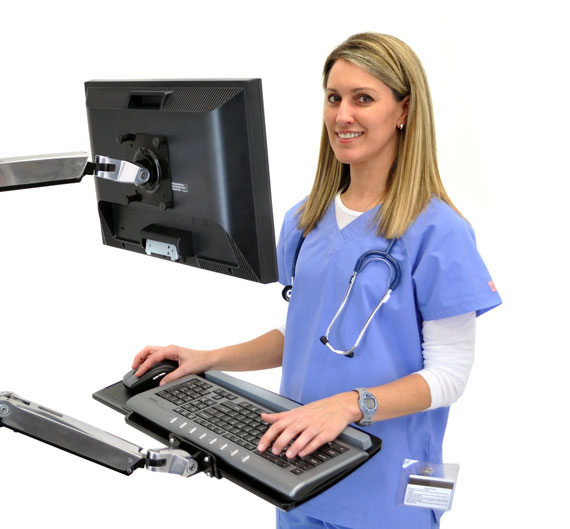 Lx Wall Mount Keyboard Arm Polished Aluminium