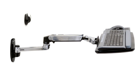 Lx Wall Mount Keyboard Arm Polished Aluminium