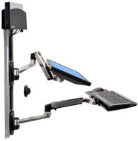 Wall Mount System Lx With Small Black Cpu Holder Polished Aluminum