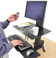 Worksurface For Workfit-s Sit-stand Workstations (black)