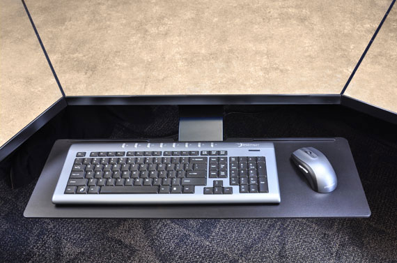 Tray Keyboard Retractable Black E Coat