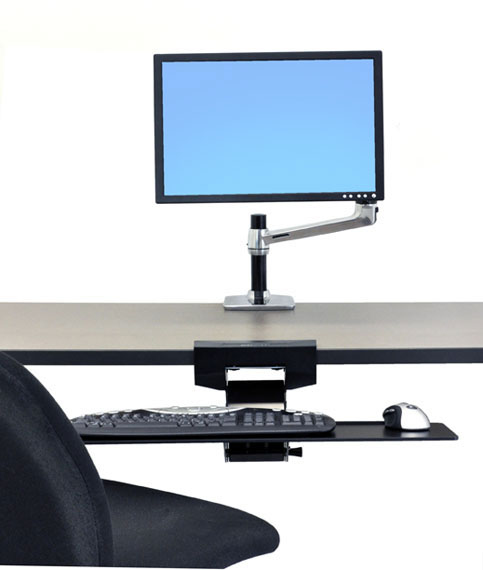 Tray Keyboard Retractable Black E Coat
