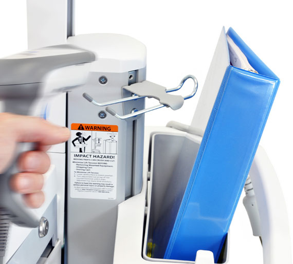 Wire Scanner Holder For Ergotron Carts T Slot Channel