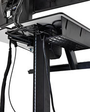 Workfit-c Sit-stand Workstation For Single LCD Monitor Ld With Mobile Cart Base (black/grey)