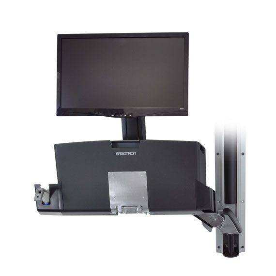 Styleview Sit-stand Combo Arm With Worksurface (polished Aluminum)