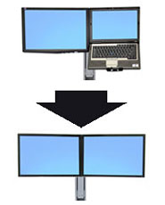 Workfit Convert-to-dual Kit From LCD & Laptop For Workfit-s Or Workfit-c