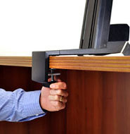 Monitor Mount - WorkFit-S - Desk - 1 monitor - LD Workstation with Worksurface - Tilt/Rotate - Up to 27in - Black
