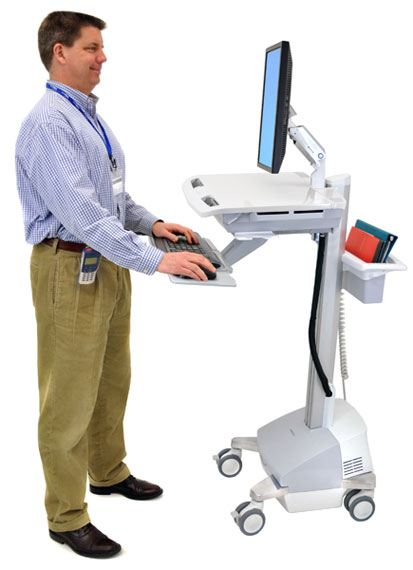 Mobile Cart - StyleView Cart with LCD Arm - Full-Featured Medical Cart - 1 monitor - Tilt/Pan/Rotation - up to 24in - EU