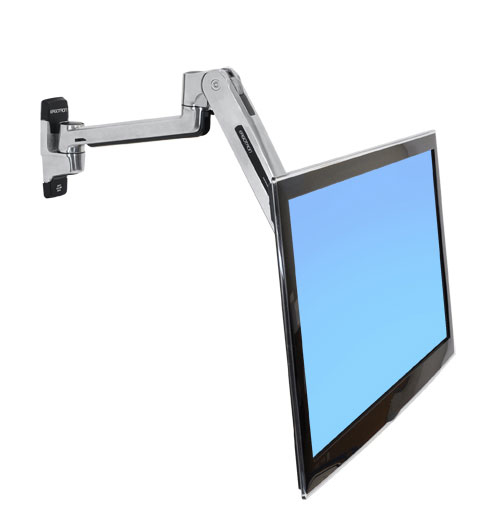 Monitor Mount -  LX Sit-Stand - wall - 1 monitor - Tilt/Pan/Rotate - up to 43in - Aluminium
