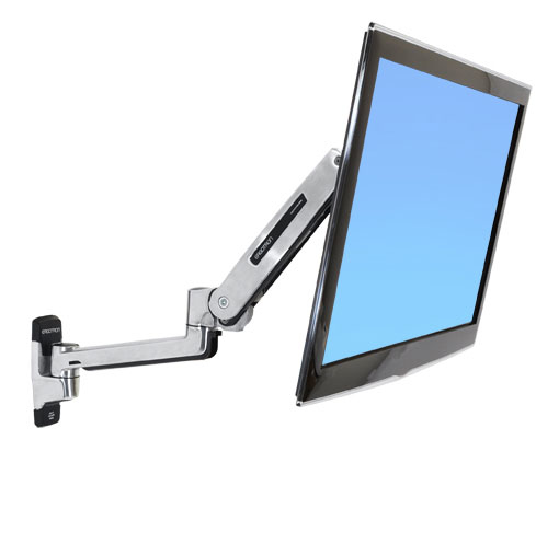 Monitor Mount -  LX Sit-Stand - wall - 1 monitor - Tilt/Pan/Rotate - up to 43in - Aluminium